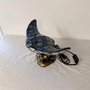 Stained Glass Stingray Lamp Nautical Ocean Tiffany Style Decor